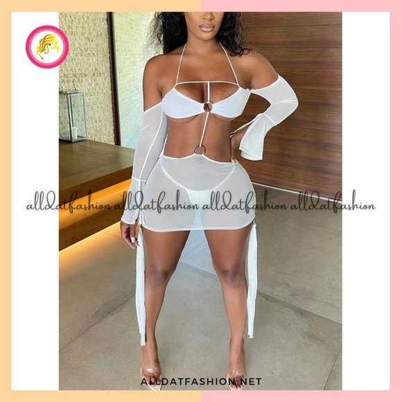 Sonia Sheer Mesh Cutout Bodycon Mini Dress - Picture 3 of 4